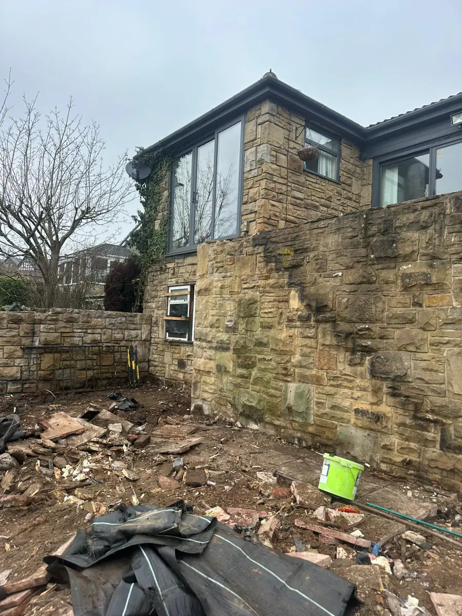 Same garden cleared and usable after Mukin removed the waste