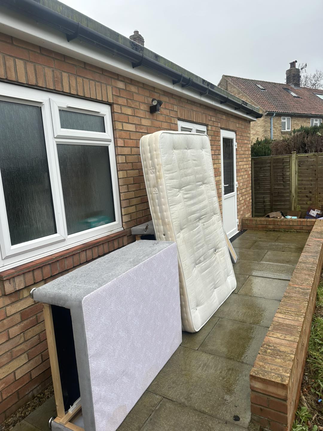 Mattress outside property before collection